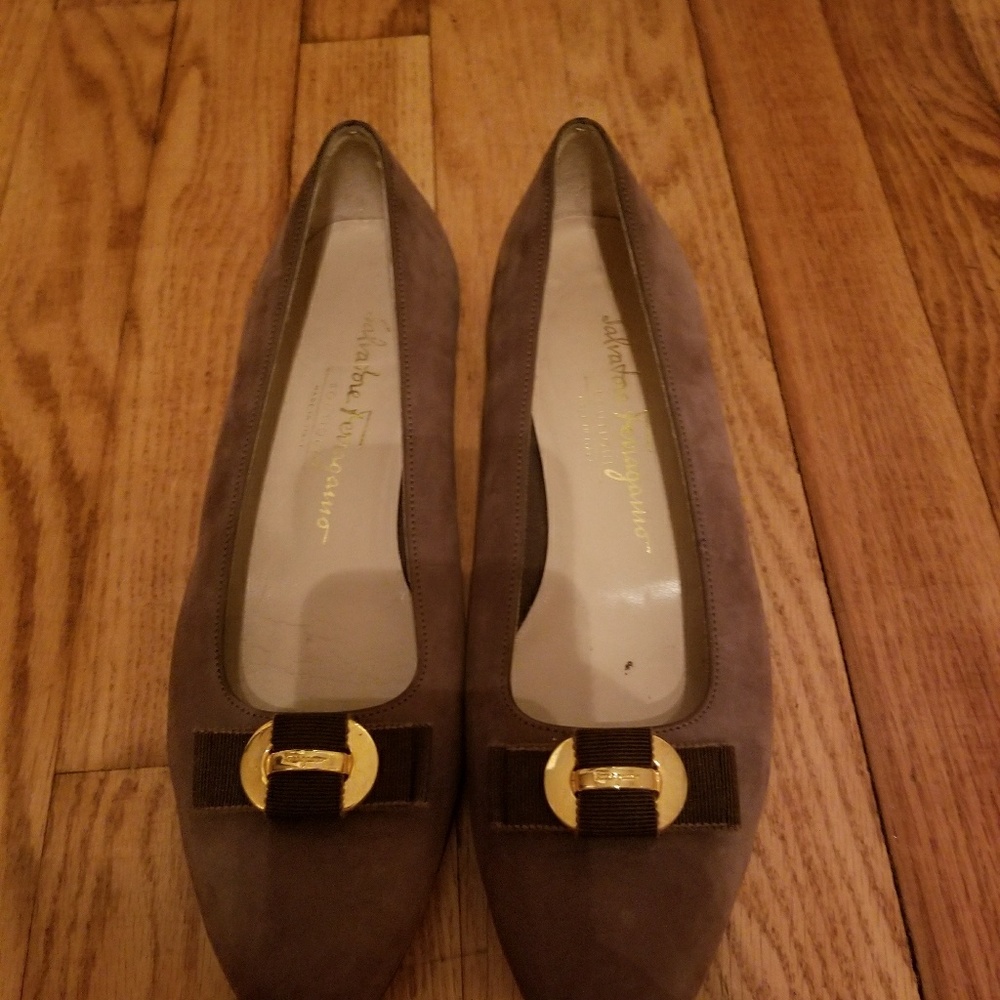 Brown Suede Ferragamo Shoes